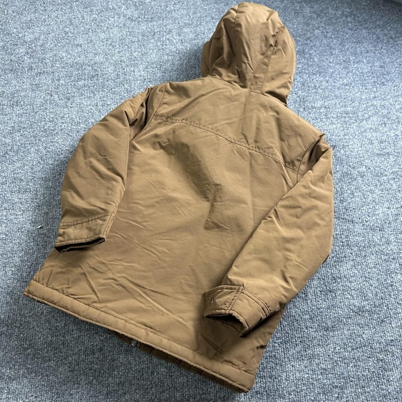 Patagonia Jacket Kids XS 5-6 Brown Hooded Sherpa Lined Parka Winter Warm Outdoor - Picture 4 of 5